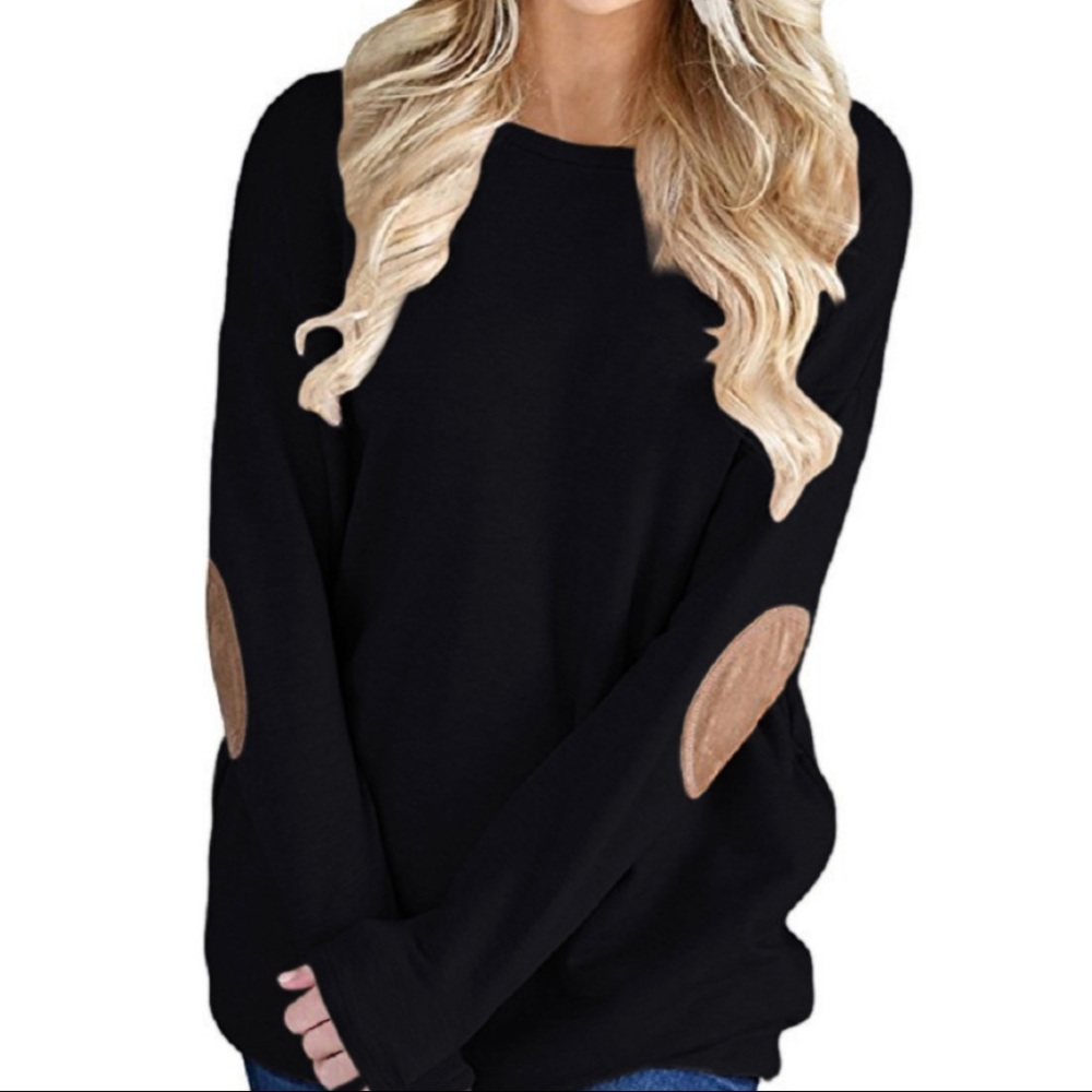 Comfy sweater with elbow patches
